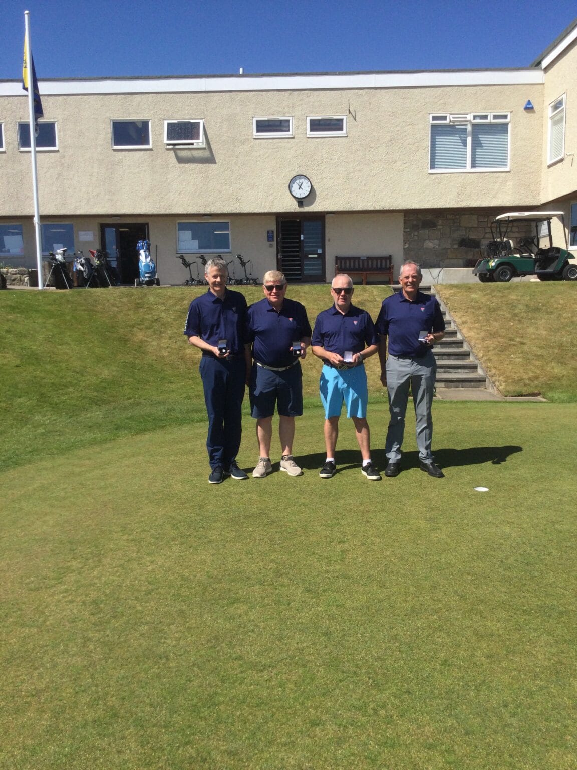 Seniors Runners Up 2025 (Deeside) - Andrew Powell, Ian Jack, Iain McBain and Cliff Alexander