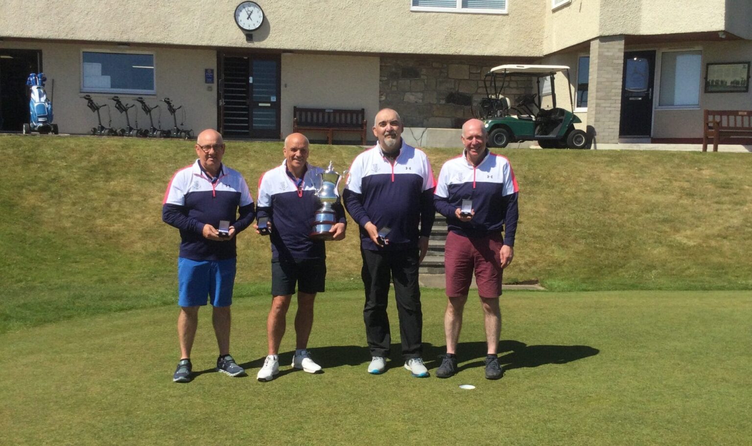 Seniors Winners 2025 (Tain) - Frank Mackle, Billy Ferries, Gordon Ross and Steve Holmes